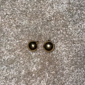 Vintage 50’s Gold Round Stud Clip-on Earrings
